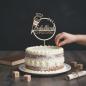 Preview: Holz‑Caketopper aus 3 mm Birkensperrholz mit Schriftzug „Endlich Schulkind“ und Schultüte